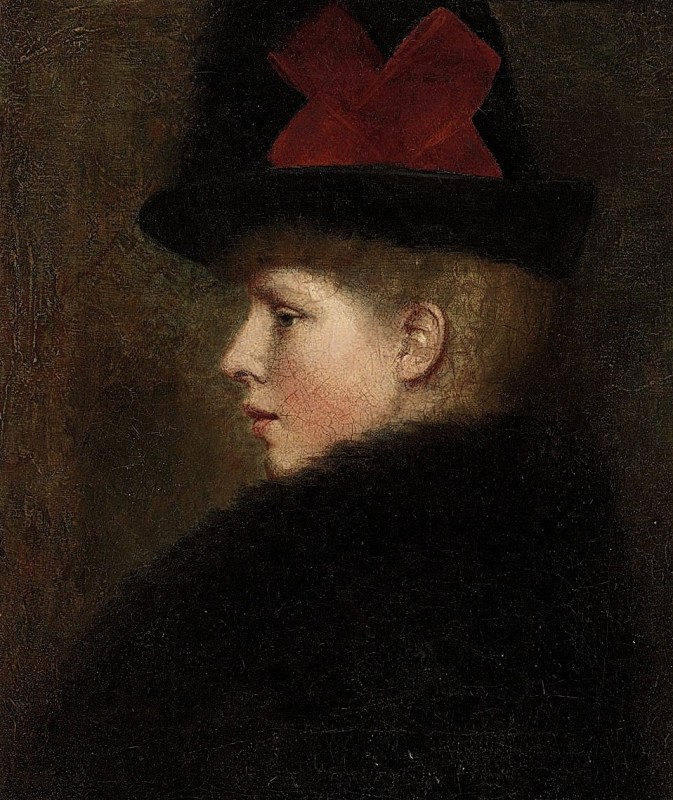 "Pictură. Portret" by John William Godward
