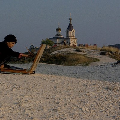 Осенний пленэр. IX класс - первые этюды маслом. Октябрь 2013