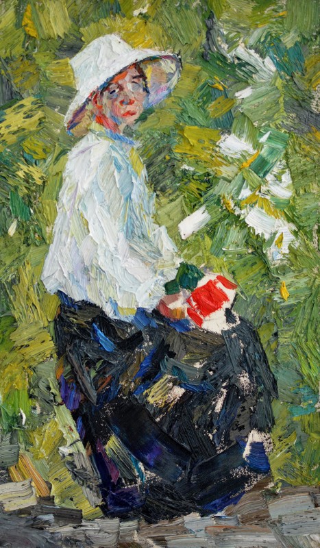 "Живопись. Пленэр. Фигура / полуфигура. Продолжительный" by Штефан Моcану, масло / холст