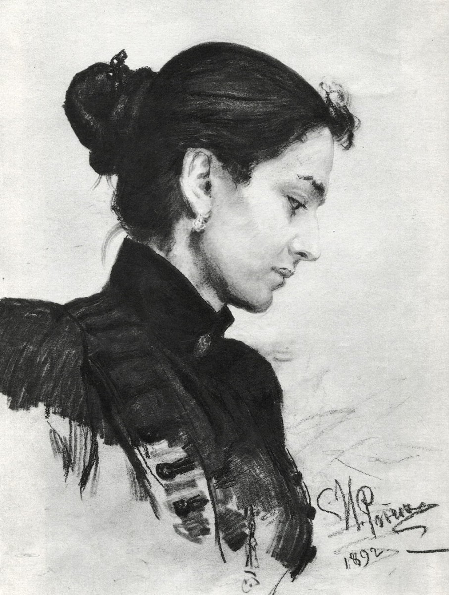 "Drawing. Portrait" by Ilya Efimovich Repin