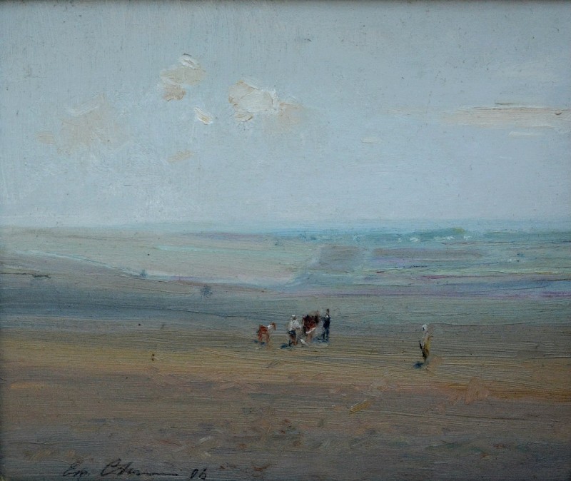 "Pictură. Peisaj. Pleinair" by Emil Childescu, ulei pe pânză
