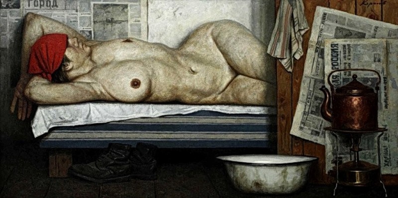 "Painting. Nude" by Geliy Korzhev