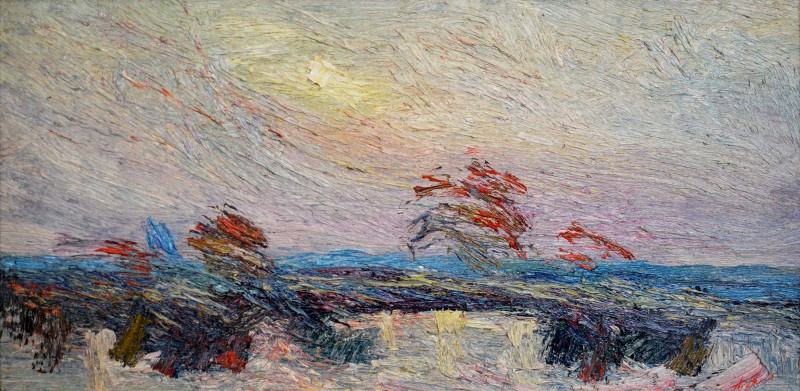 "State" by Anatol Ghimpu, 1998, 330x660mm, oil on canvas