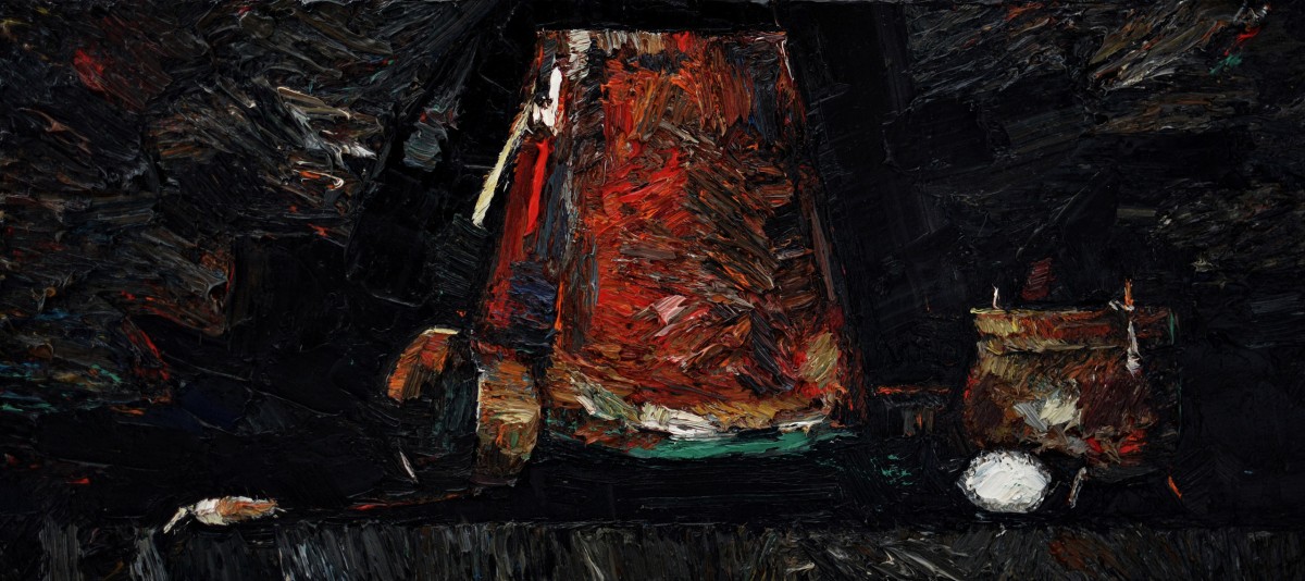 "Studiu. Natură statică" by Vlada Cibuc, 2017, 300x680mm, oil on canvas