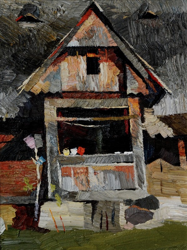 "Motiv. Maramureș" by Anatol Ghimpu, 2009, 400x300mm, ulei pe pânză