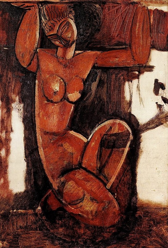 "Painting. Nude. Abstract" by Amedeo Modigliani