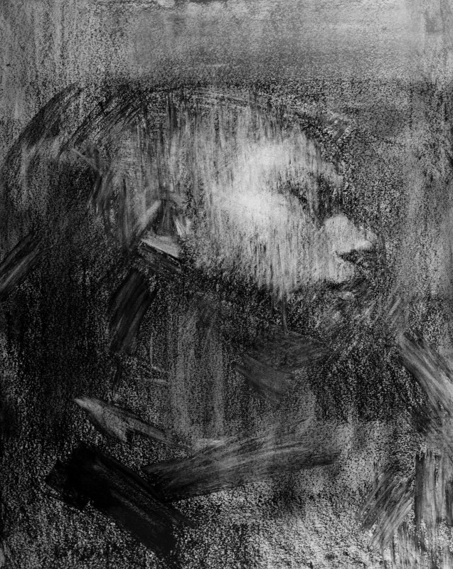 "Portret" by Victor Teslaru, 2015, 500x400mm, Russian sauce pe hârtie