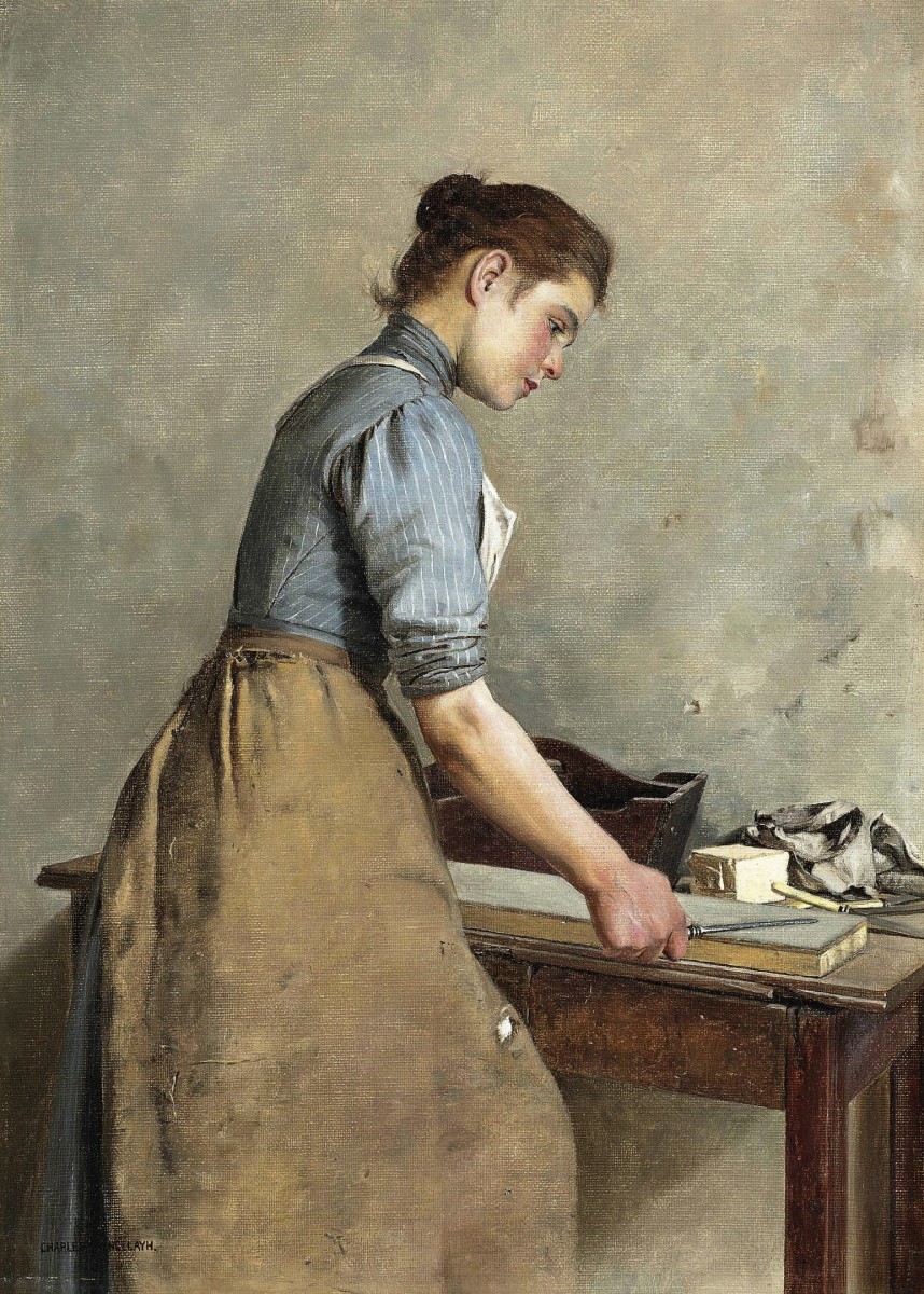 "Composition. Figure" by Charles Spencelayh