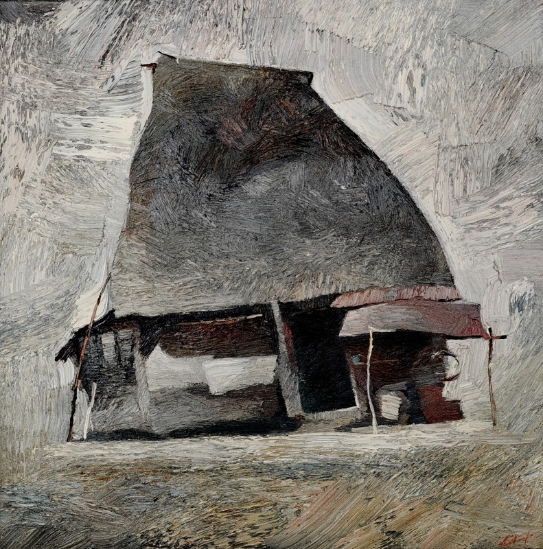 "Etude. Maramureș" by Anatol Ghimpu, 2000, 680x680mm, oil on canvas