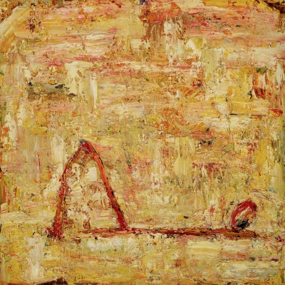 "Portret" by Anatol Ghimpu, 1991, 650x650mm, ulei pe pânză