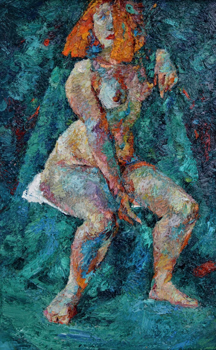 "Живопись. Обнаженка. Продолжительный" by Доина Мындреан, 800x500mm, масло / холст
