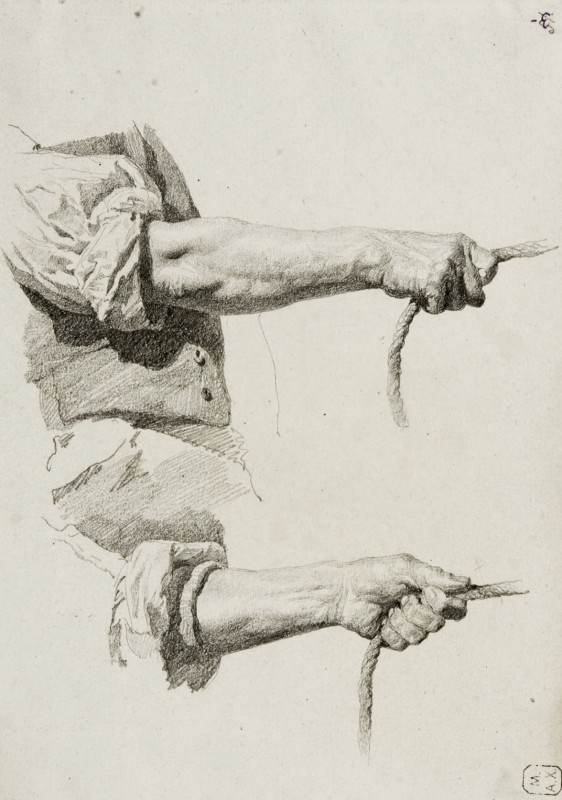 "Drawing. Gypsum, head, hands, feet" by Pavel Osipovich Kovalevskii