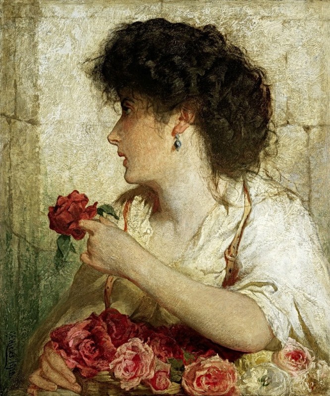 "Pictură. Figură / semifigură" by George Elgar Hicks