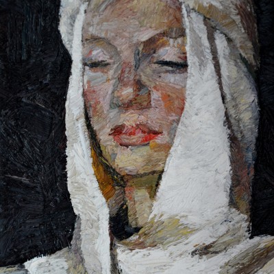"Portret „Iana”" by Oxana Țip, 2008, 400x250mm, ulei pe pânză