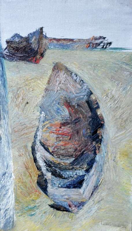 "Boat" by Ion Golubei, 2015, 520x300mm, oil on canvas