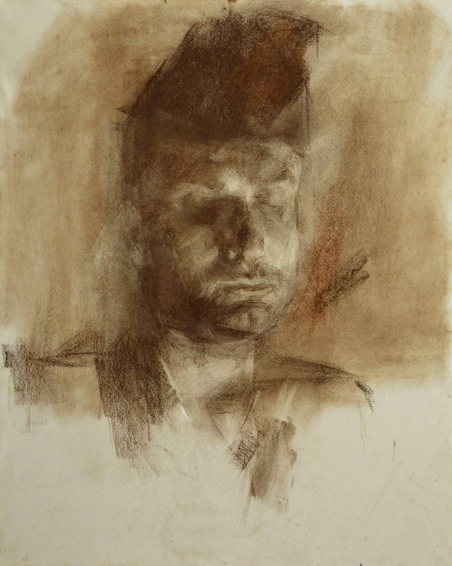 "Crochiu. Portret" by Ion Golubei, 2016, 500x400mm, Russian sauce pe hârtie