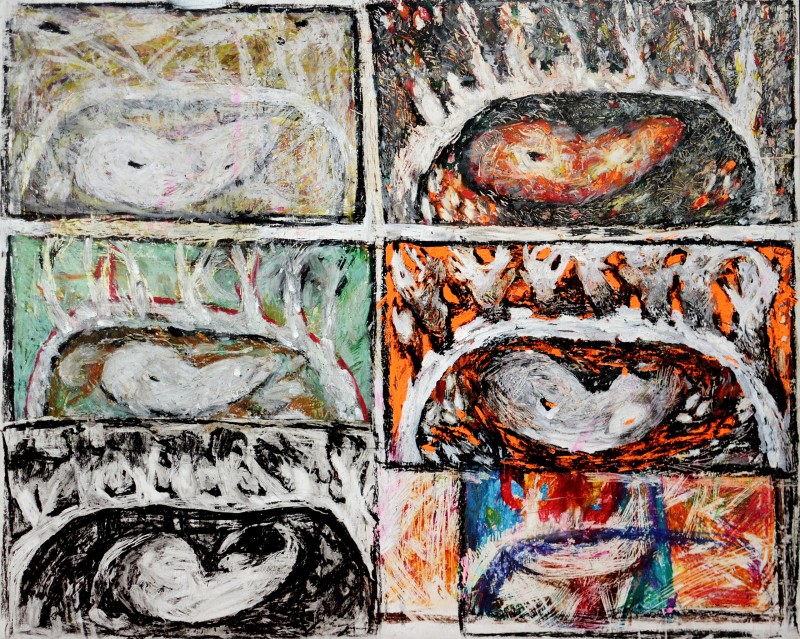"Schițe la compoziție. Nud" by Cаролина Леагул, 2012, 400x500mm, пастель / бумага