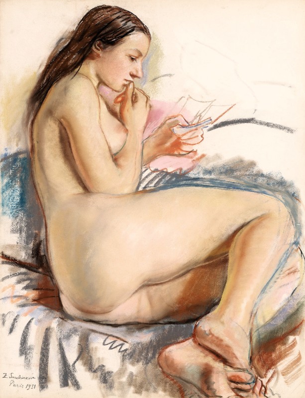 "Painting. Nude" by Zinaida Serebriakova