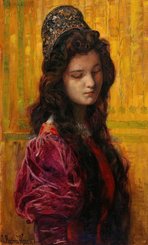 "Pictură. Portret" by Józef Męcina-Krzesz