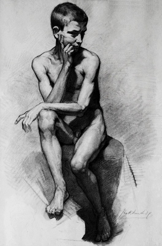 "Desen. Nud" by Hendrik Gerrit Bokhorst