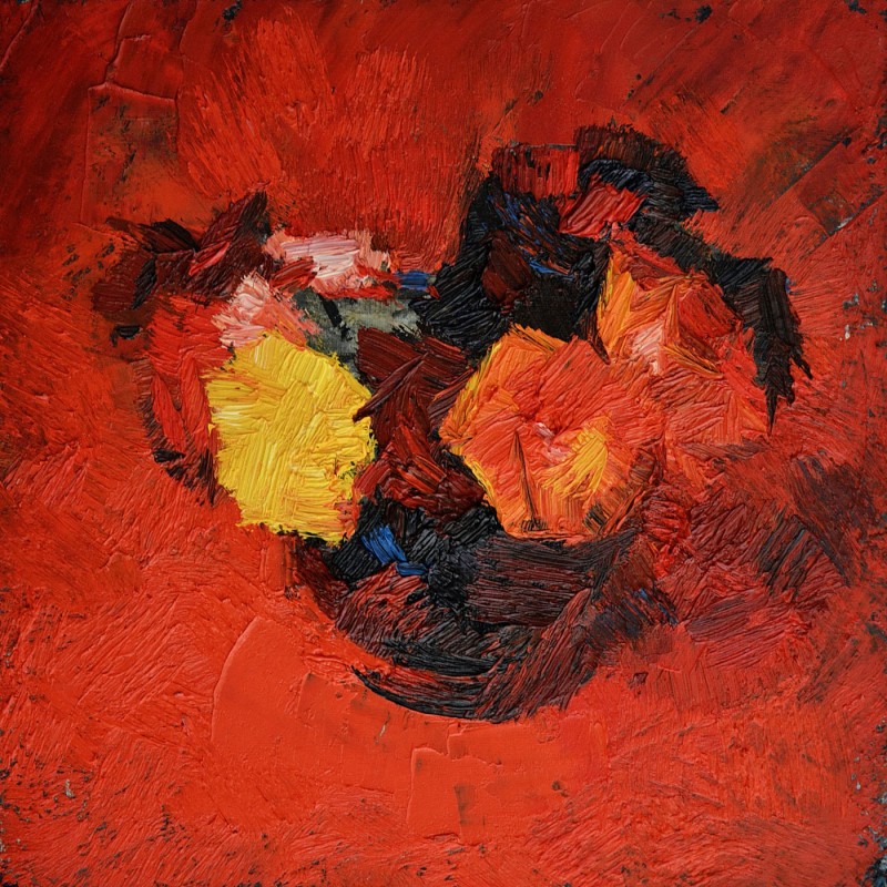 "Etude. Flowers" by Ion Golubei, 2015, 300x300mm, oil on canvas