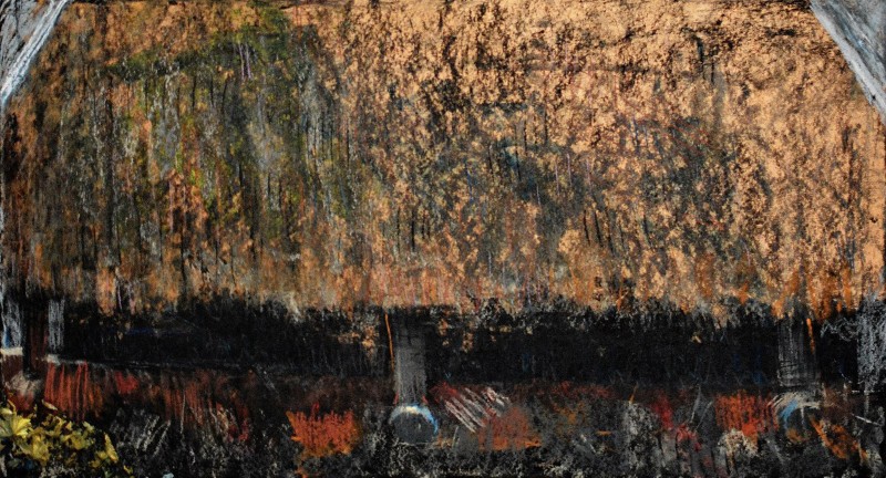 "Sibiu. ASTRA. Romania" by Alexandru Bodrug, 2015, 200x400mm, pastel pe hârtie