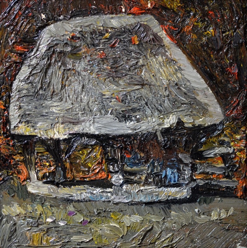"Studiu. Sibiu. Astra" by Diana Rumeghea, 2019, 300x300mm, ulei pe pânză