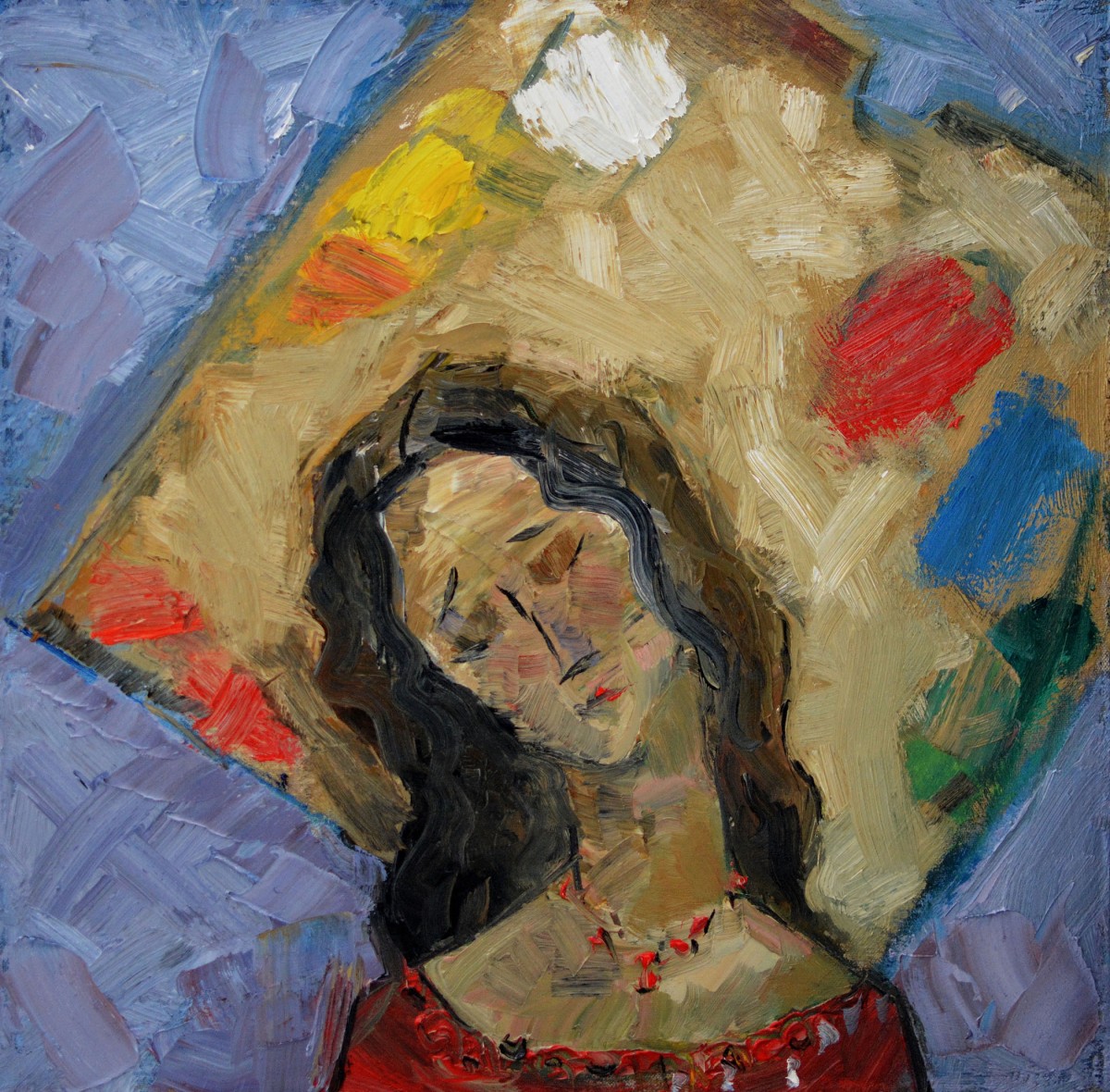 "Composition" by Maria Lungu, oil on canvas