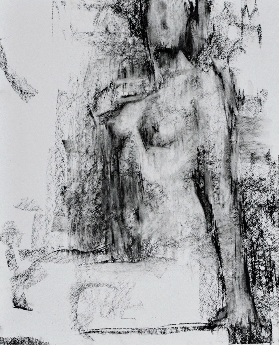 "Crochiu. Nud" by Виcтор Теслару, 2015, 500x400mm, соус / бумага