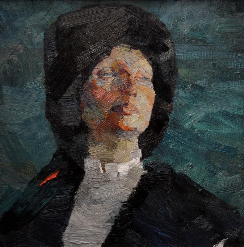 "Portrait" by Ion Golubei, 2017, 420x410mm, oil on canvas