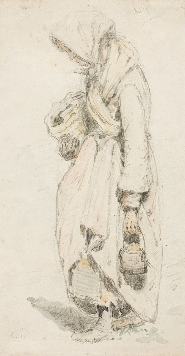 "Drawing. Figure" by Camille Pissarro