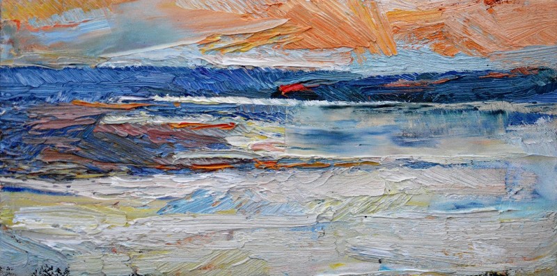 "Pictură. Peisaj. Pleinair. Pleinair în Moldova" by Alexandru Bodrug, ulei pe pânză