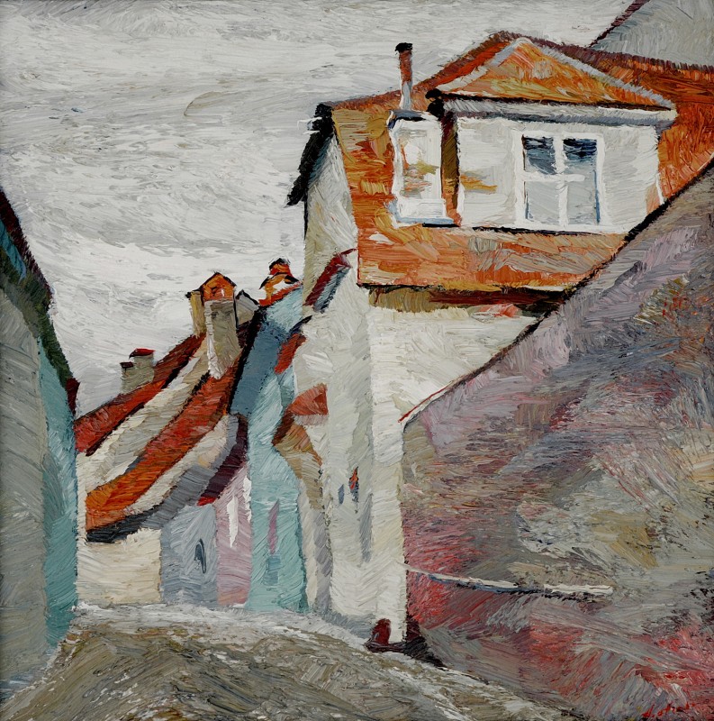 "Etude. Transilvania" by Анатол Гимпу, 2005, 420x420mm, масло / холст
