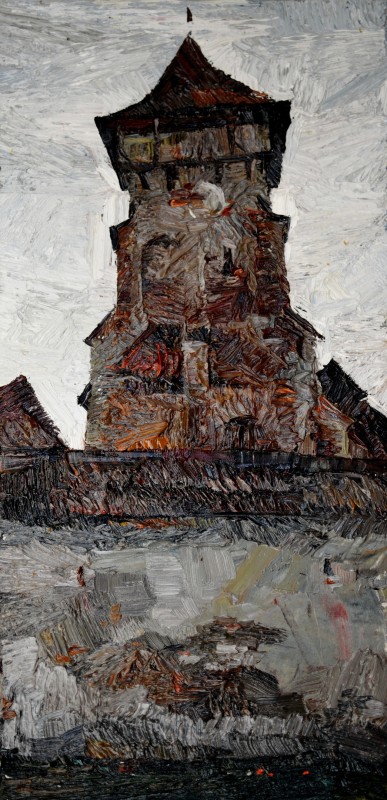 "Pictură. Pleinair. Pleinair România" by Natalia Fostica, ulei pe pânză