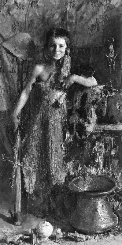 "Pictură. Figură / semifigură" by Antonio Mancini