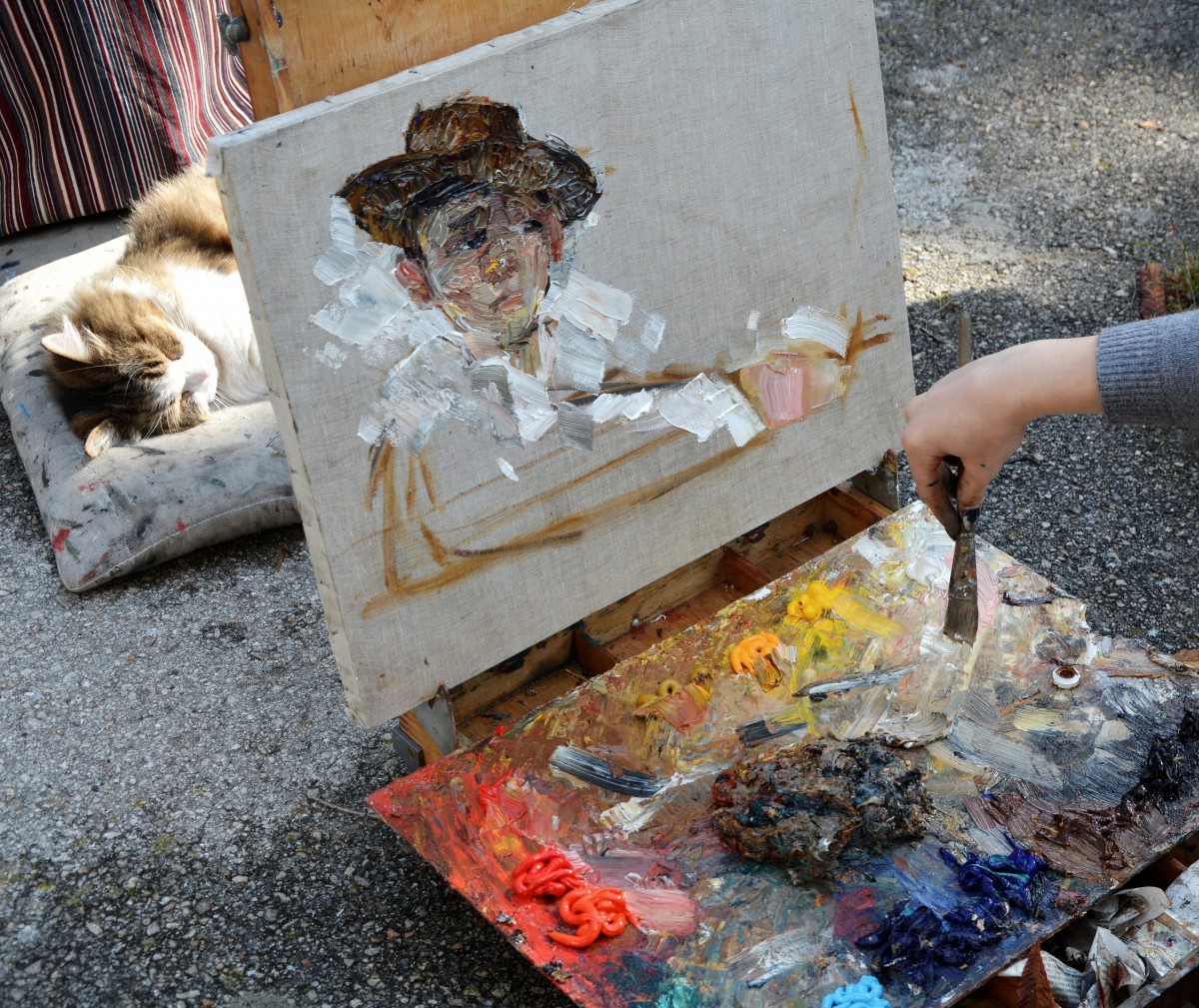 Etudes and drawings of students. September 2020