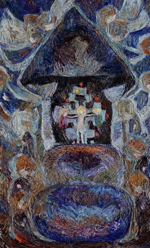 "Studiu" by Alexandra Clapatiuc, 2013, oil on canvas