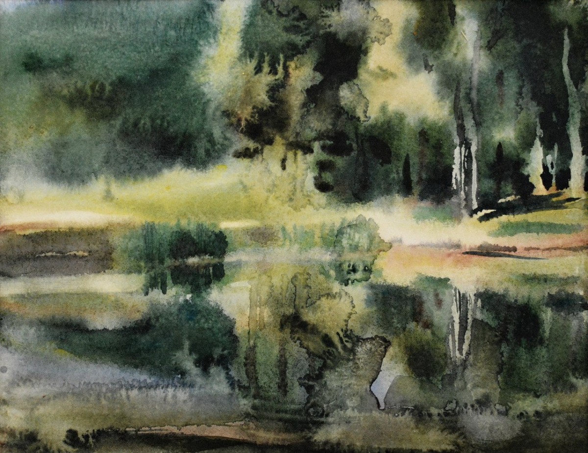 "Пейзаж" by Владимир Смирнов, акварель