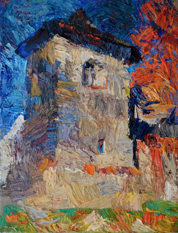 "Живопись. Пленэр. Продолжительный" by Cаролина Леагул, 420x320mm, масло / холст