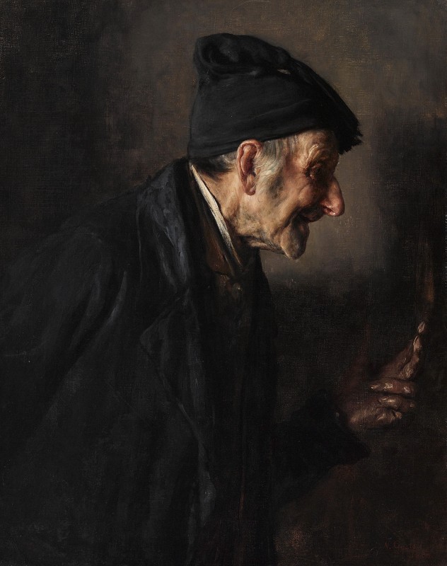 "Pictură. Figură / semifigură" by Nikolaos Gyzis