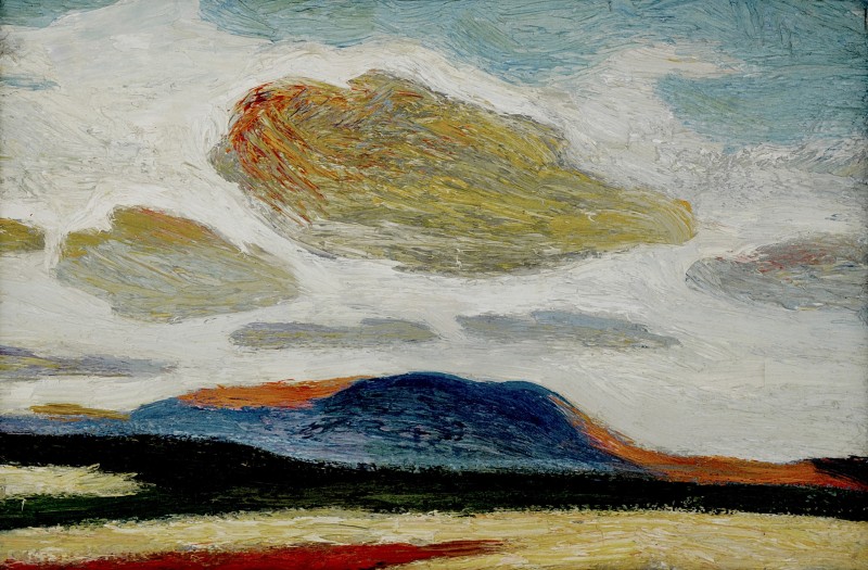 "Motiv" by Anatol Ghimpu, 1996, 380x550mm, ulei pe pânză