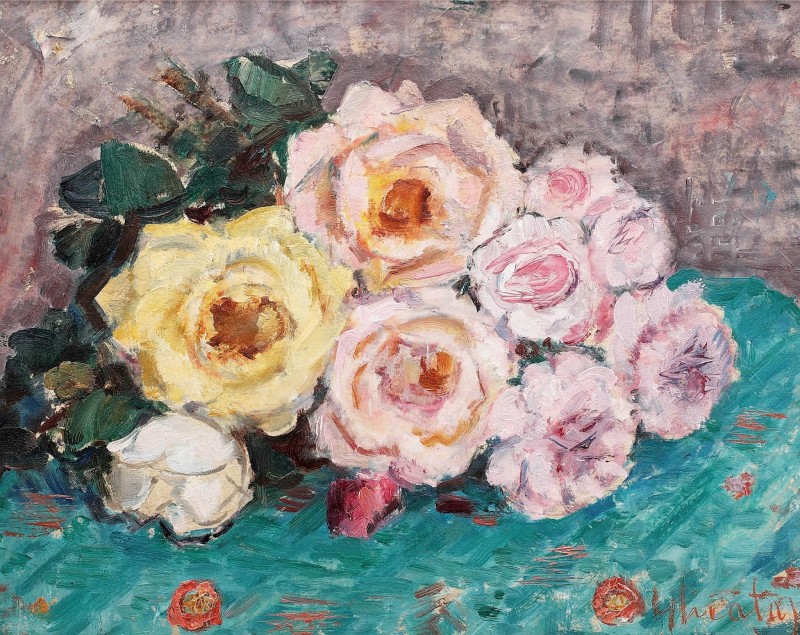 "Painting. Flowers" by Dumitru Ghiață