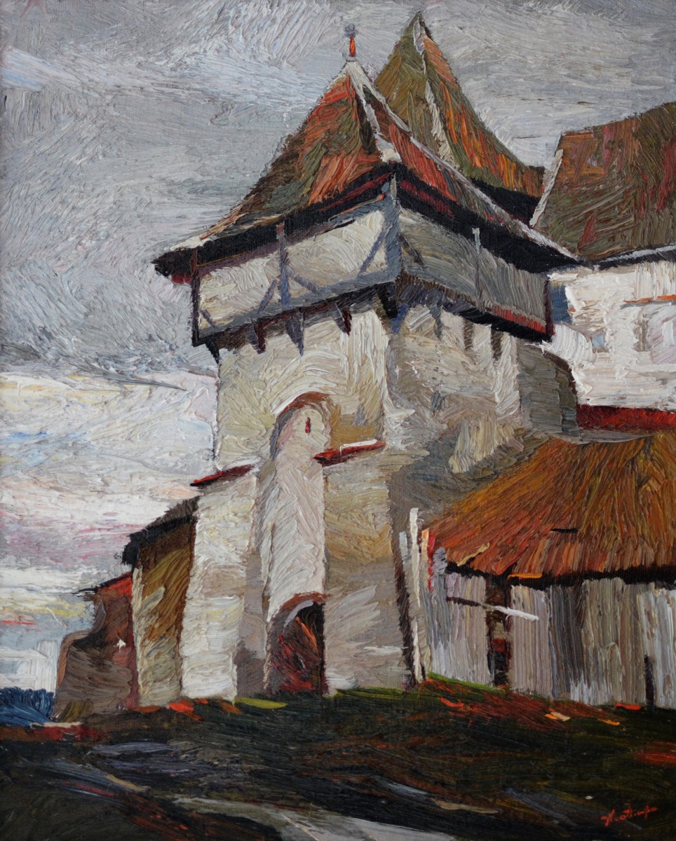 "Iacobeni" by Anatol Ghimpu, 2004, 520x420mm, ulei pe pânză
