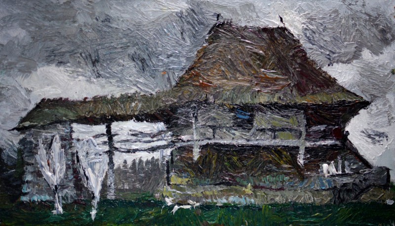 "Motiv. Tîrgu Jiu" by Dumitrița Znaida, 2018, 300x520mm, ulei pe pânză
