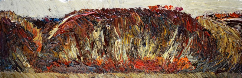 "Painting. Pleinair. Long term" by Vlada Cibuc, 100x300mm, oil on canvas