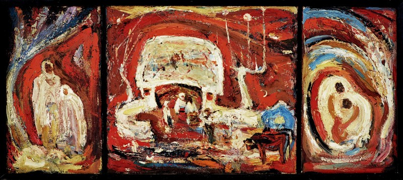 "Наброски к диплому" by Анатол Гимпу, 1989, масло / холст