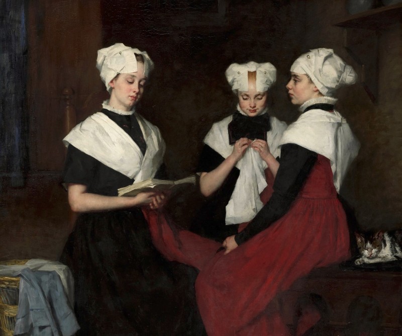 "Compoziție. Oameni" by Thérèse Schwartze