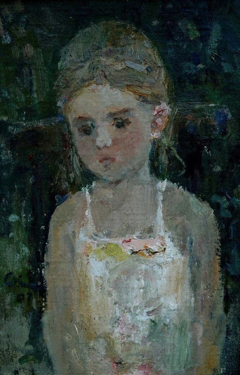 "Painting. Portrait" by Emil Childescu, oil on canvas