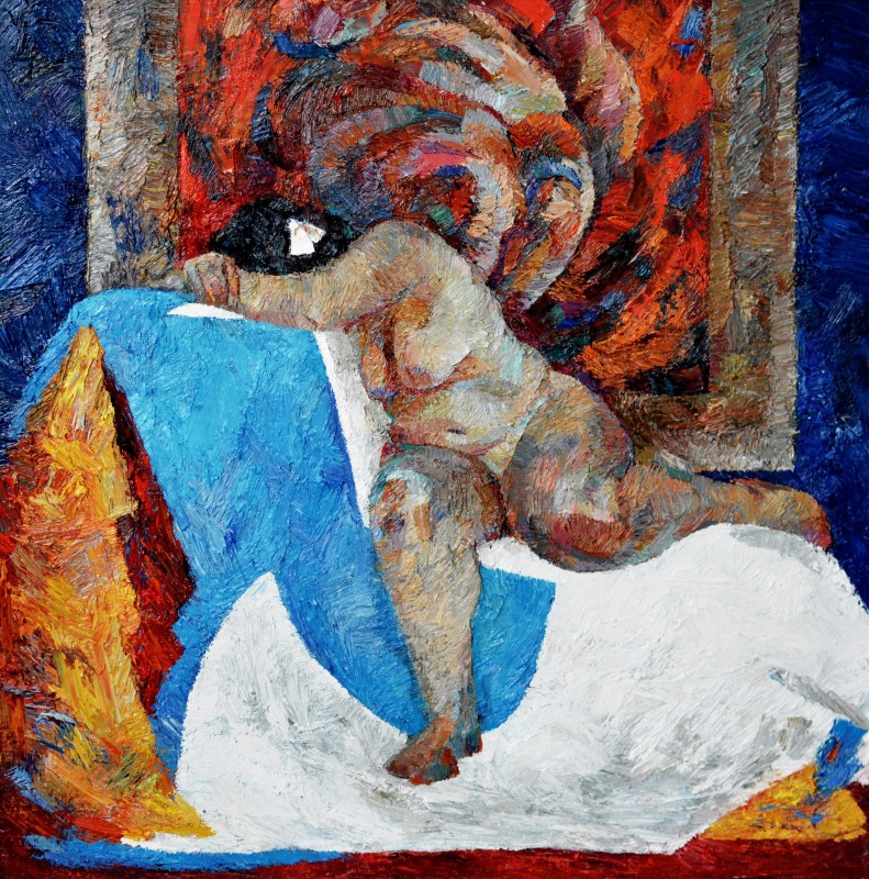 "Nud" by Влада Cибуc, 2016, 950x950mm, масло / холст