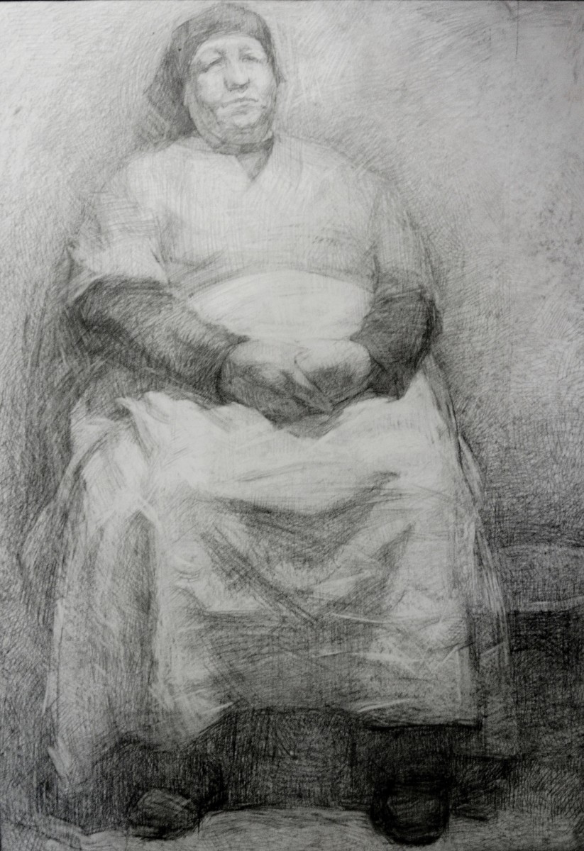 "Figură" by Александру Унтилов, 2014, 700x500mm, карандаш / бумага